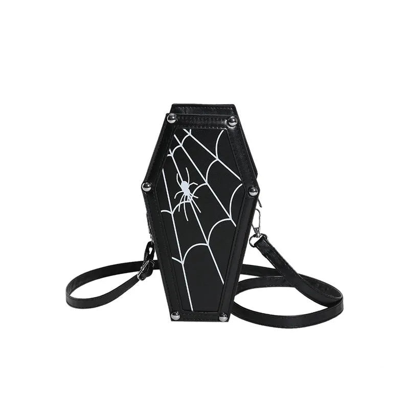 Halloween Coffin-shape Shoulder Bag Ghost Spider - Bellarte Enchanté Halloween Coffin-shape Shoulder Bag Ghost Spider